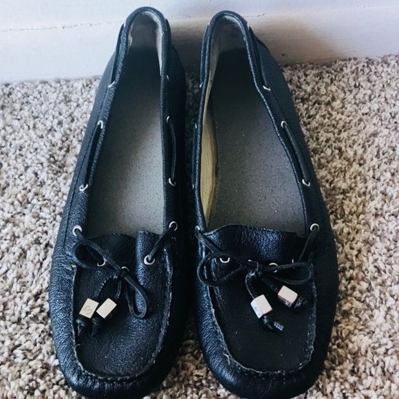 Michael Kors Shoes - Michael Kors Black Soft Leather Shoes Loafers 9.5